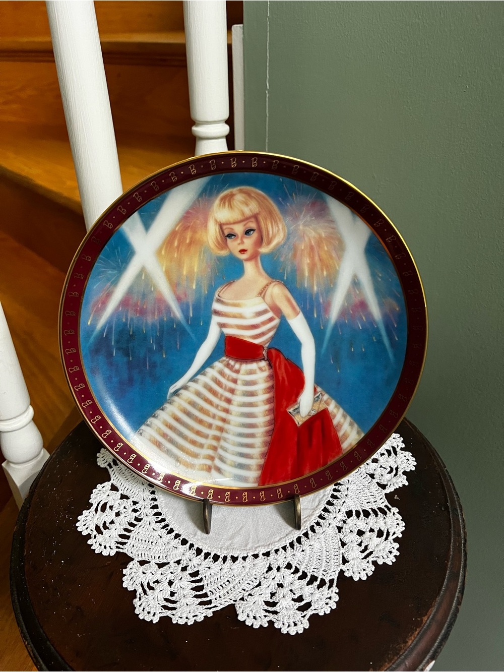 “1965 Barbie Holiday Dance” Collectible 8 inch plate, Danbury Mint #D4922